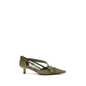 Prada Bicolor Cotton Mid Heel Women's Pumps